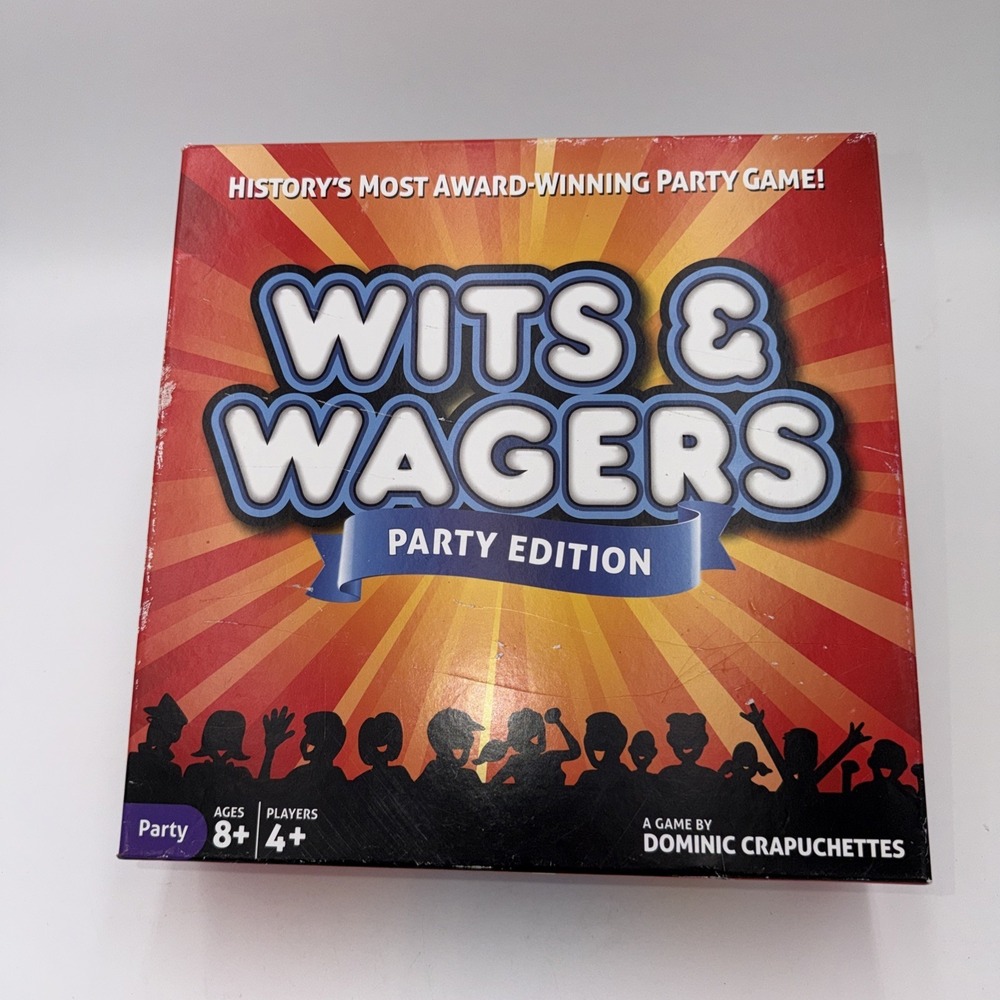 WITS & WAGERS PARTY Edition 100% COMPLETE OPENED BOX 2018